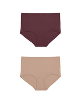 UltimateS 2-Pack Full Coverage High Rise Brief - Cassis/Peach