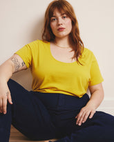 Scoop Neck Tee - Yellow
