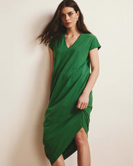 Iconic Geneva V-Neck Dress - Clover