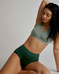 UltimateS Full Coverage High Rise Brief - Forest Green