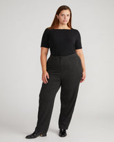 Audrey Tailored Ponte Pants - Storm Houndstooth