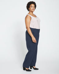 Audrey Tailored Ponte Pants - Navy
