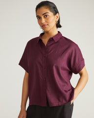 Tupelo Linen Shirt - Acai
