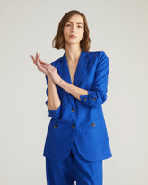Coastal Linen Blazer - Ultramarine