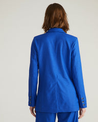 Coastal Linen Blazer - Ultramarine