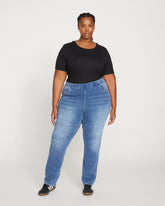 ComfortDenim Stovepipe Jeans 32 Inch - Western Blue Wash