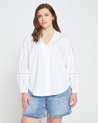 Saint-Honore Poplin Blouse - White