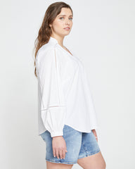 Saint-Honore Poplin Blouse - White