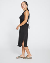 Cooling Stretch Cupro Bias Skirt - Black