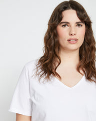 Double V Tee - White