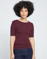 Foundation Short Sleeve Crew Neck Tee - Black Cherry
