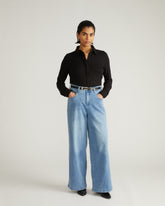 Elbe Popover Liquid Jersey Shirt Classic Fit - Black