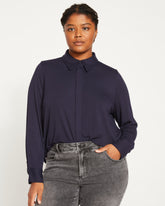 Elbe Liquid Jersey Shirt Classic Fit - Midnight