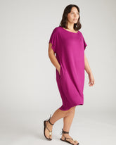 Helen Liquid Jersey Shift Dress - Rothko Purple