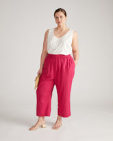 Henley Linen Tank - White