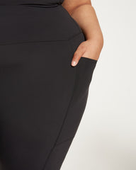 Next-to-Naked Cropped Pocket Legging - Black