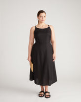 Kuki Linen Dress - Black