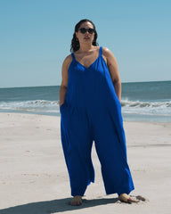 Promenade Linen Jumpsuit - Ultramarine