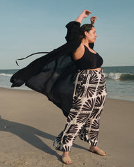 Kiani Voile Robe - Black