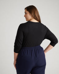 Light-As-Air Long Sleeve Crew Neck Tee - Black