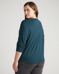Light-As-Air Long Sleeve Crew Neck Tee - Deep Sea