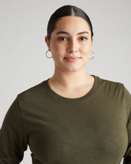 Light-As-Air Long Sleeve Crew Neck Tee - Nori