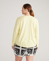 Light-As-Air Long Sleeve V Neck Tee - Twinkle