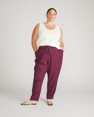 Henley Linen Tank - White