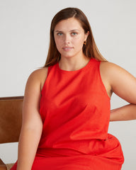 Terrace Linen Shift Dress - Shoreline Sunset