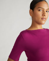 Louise Short Sleeve Liquid Jersey Top - Rothko Purple