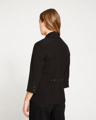 Meg Double Luxe Short Blazer - Black
