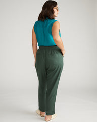 Sayville Linen Drawstring Pant - Luscious Green