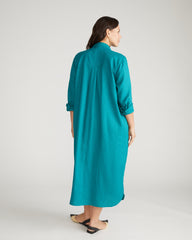 Odeon Linen Shirtdress - Aurora