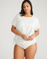 Pima Cotton Mid Rise Bikini - Hint of Mint