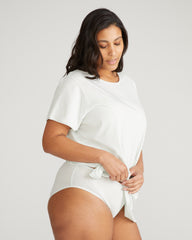 Pima Cotton Mid Rise Bikini - Hint of Mint