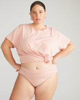 Pima Cotton Mid Rise Bikini - Pink