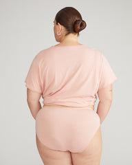 Pima Cotton Mid Rise Bikini - Pink