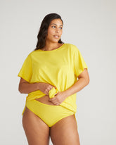 Pima Cotton Mid Rise Bikini - Yellow