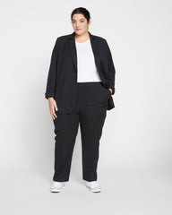The Pinstripe Blazer - Graphite
