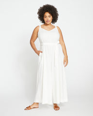Promenade Linen Jumpsuit - White