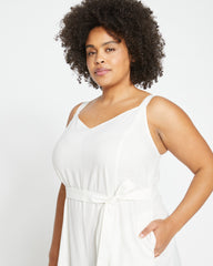 Promenade Linen Jumpsuit - White