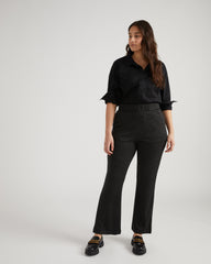 Pull On Bootcut Ponte Pants - Storm Houndstooth