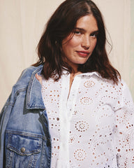 The Artist Cotton Eyelet Shirt - White