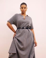 Saskia Ponte Dress - Herringbone Tweed