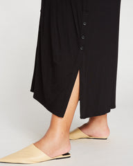 Sally Liquid Jersey Shirt Dress - Black