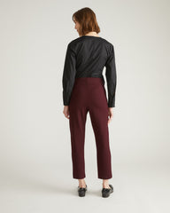 Smart Signature Ponte Pants - Black Cherry