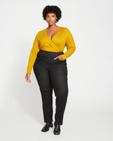 ComfortDenim Stovepipe Jeans 32 Inch - Black