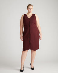 Prestige Ponte Gallery Dress - Black Cherry