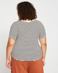 Tee Rex - Ecru/Black Stripe