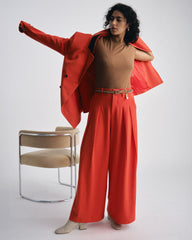 All Day Palais Wide Leg Pants - Poppy